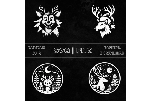 Download Reindeer SVG Bundle, Reindeer Clipart - Reindeer svg Collection