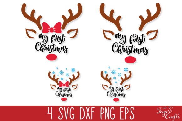 Download My First Christmas Reindeer SVG Pack - Reindeer svg Collection