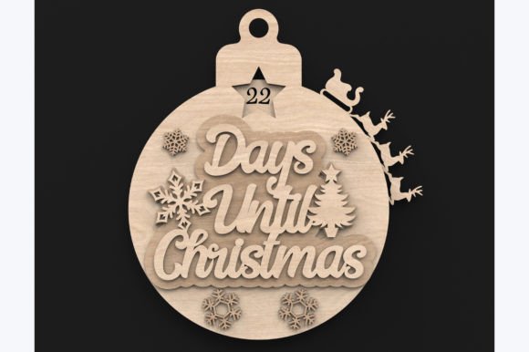 Download Christmas Countdown Bauble Laser Svg - Premium Resources