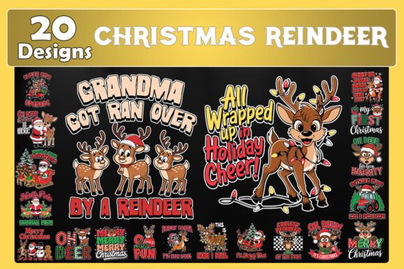 Download Christmas ReinDeer SVG Bundle - Reindeer svg Collection