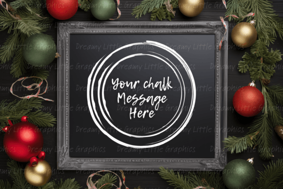 Download Pretty Frame Christmas Chalkboard Mockup - Premium Bundle