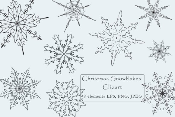 Download Christmas Snowflakes Clipart, Eps, Png - Eps Collection