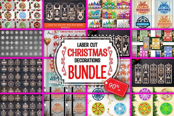 Download Laser Cut Christmas Decorations Bundle - Christmas decor Collection