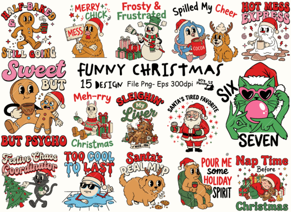 Download Funny Sarcastic Christmas Bundle Png Eps - Eps Collection
